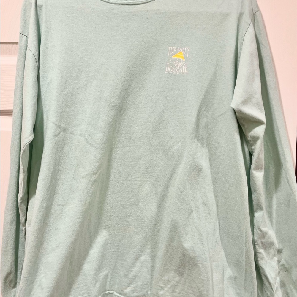 Mint colored long sleeve Salty Dog t shirt